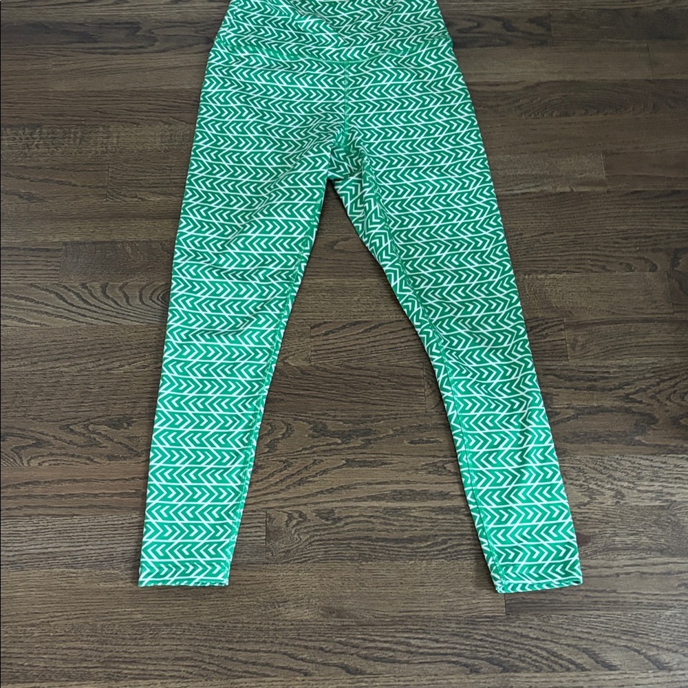 CK Bradley Green Patterned Leggings size xs